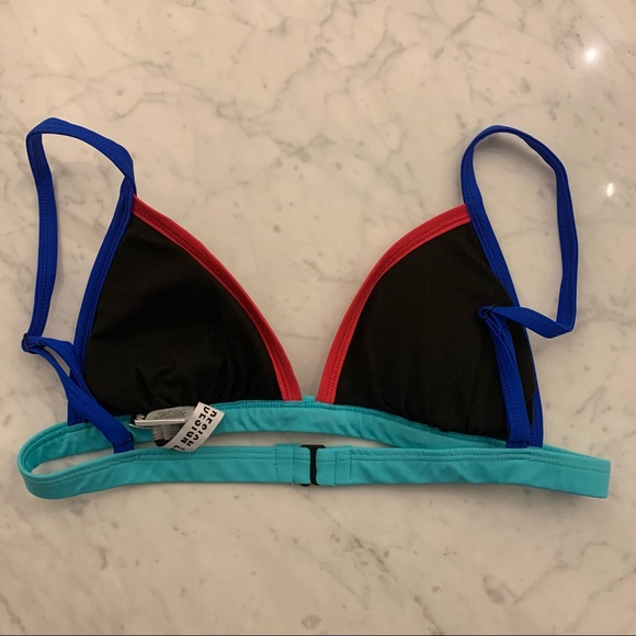 Design Lab Black Colourblock Bikini Swim Top - Picture 2 of 3